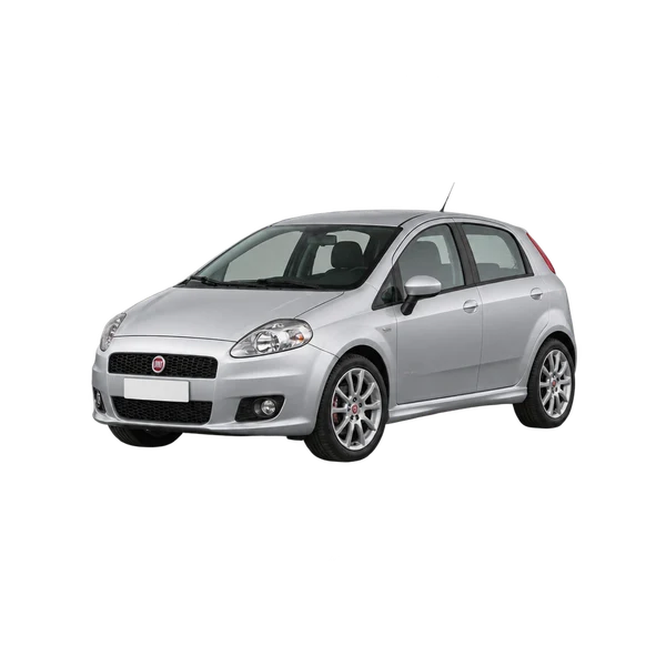 silver 2010 Fiat G Punto Sporting Multijet front three-quarter (facing left) view