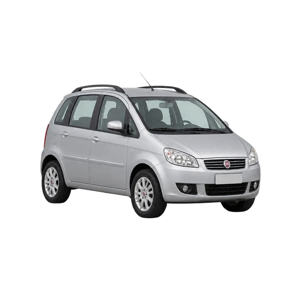 silver 2010 Fiat Idea front three-quarter (facing left) view