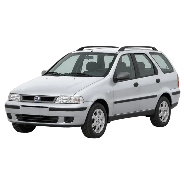 silver 1999 Fiat Palio Weekend front three-quarter (facing left) view