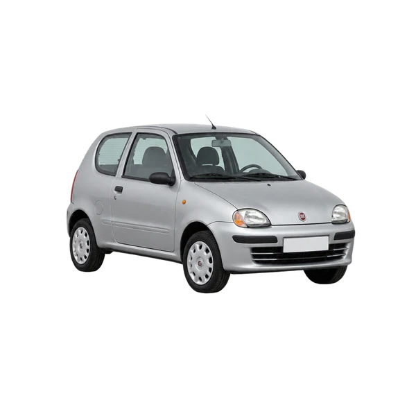 silver 2010 Fiat Seicento front three-quarter (facing left) view