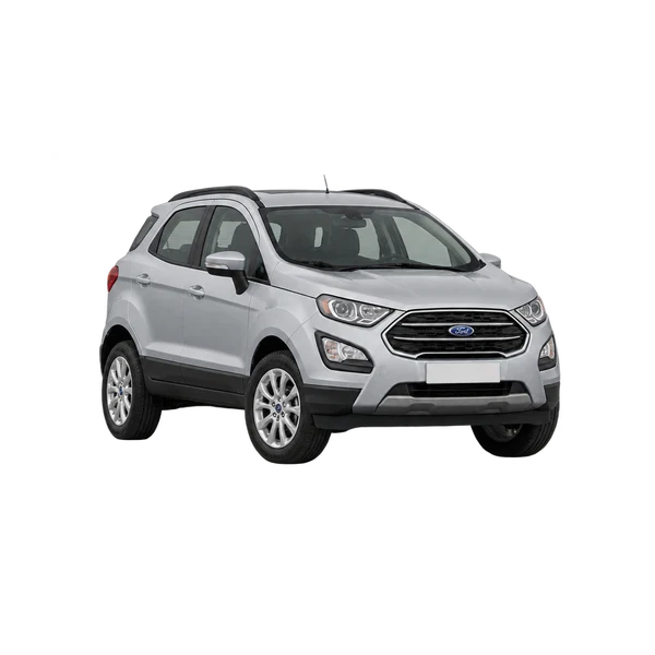 silver 2025 Ford Ecosport front three-quarter (facing left) view