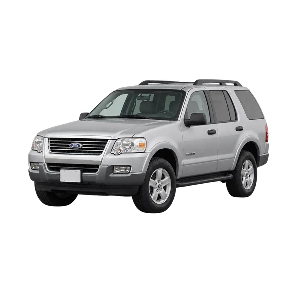 silver 2006 Ford Explorer front three-quarter (facing left) view