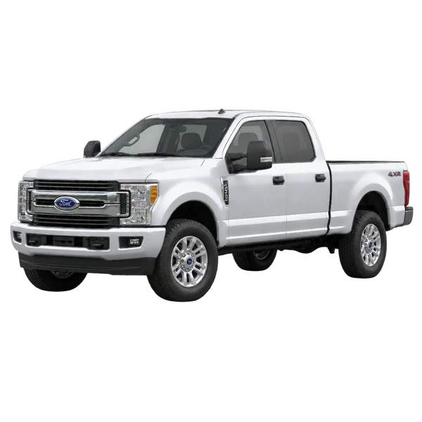 silver 2017 Ford F-250 front three-quarter (facing left) view