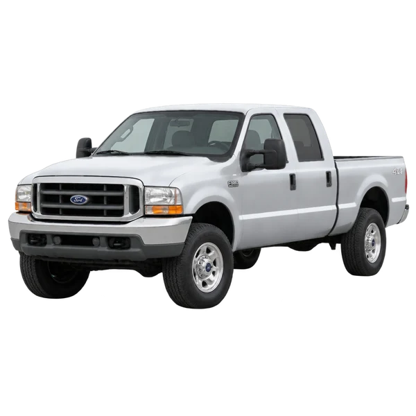 silver 2010 Ford F-350 front three-quarter (facing left) view