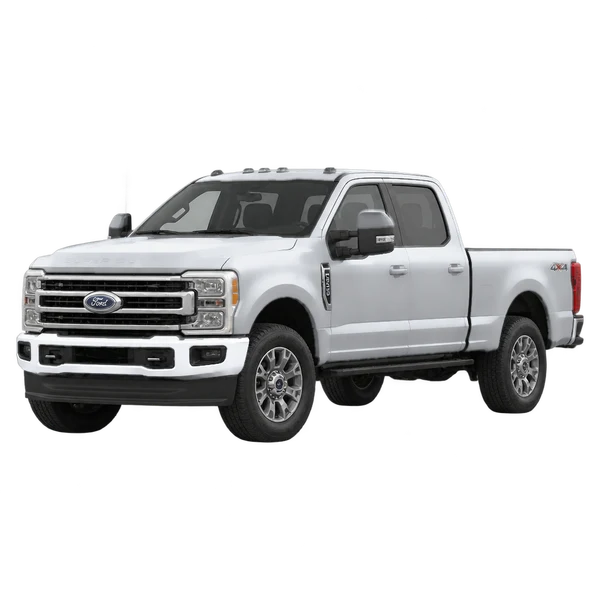 silver 2026 Ford F-350 front three-quarter (facing left) view