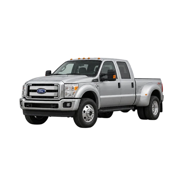 silver 2014 Ford F-450 front three-quarter (facing left) view
