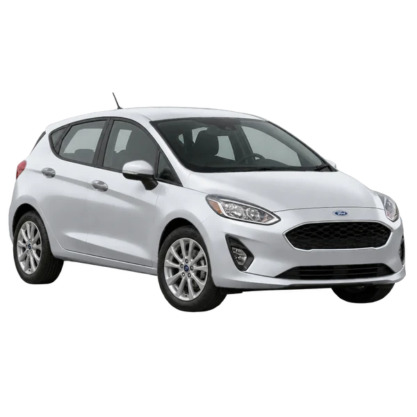 silver 2022 Ford Fiesta front three-quarter (facing left) view