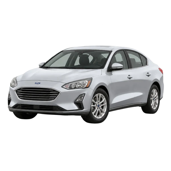 silver 2021 Ford Focus front three-quarter (facing left) view