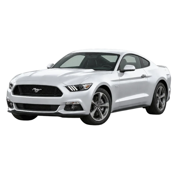 silver 2016 Ford Mustang front three-quarter (facing left) view