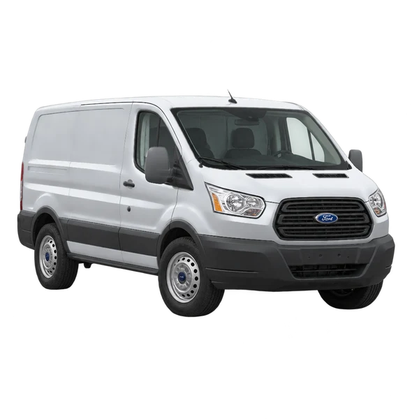 silver 2013 Ford Transit front three-quarter (facing left) view