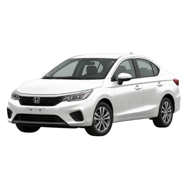 white 2025 Honda City front three-quarter (facing left) view