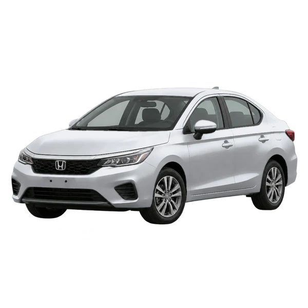 silver 2025 Honda City front three-quarter (facing left) view
