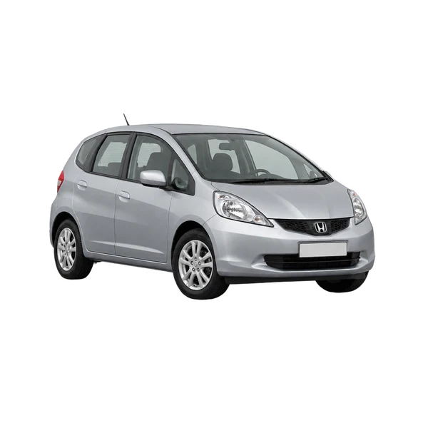 silver 2010 Honda Jazz front three-quarter (facing left) view
