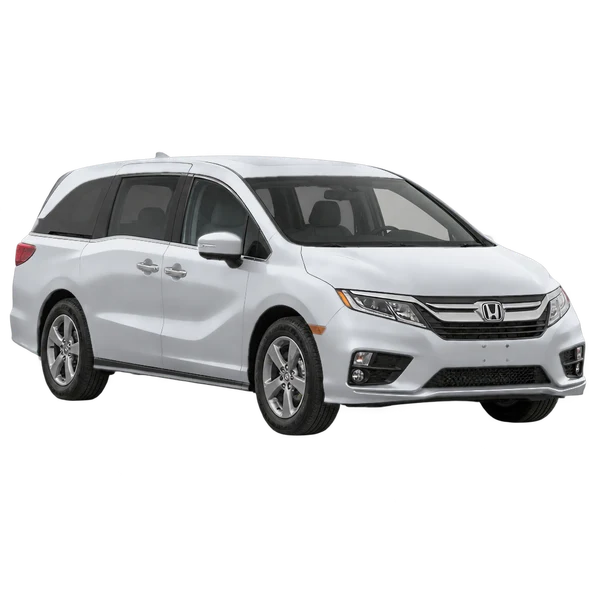 silver 2020 Honda Odyssey front three-quarter (facing left) view