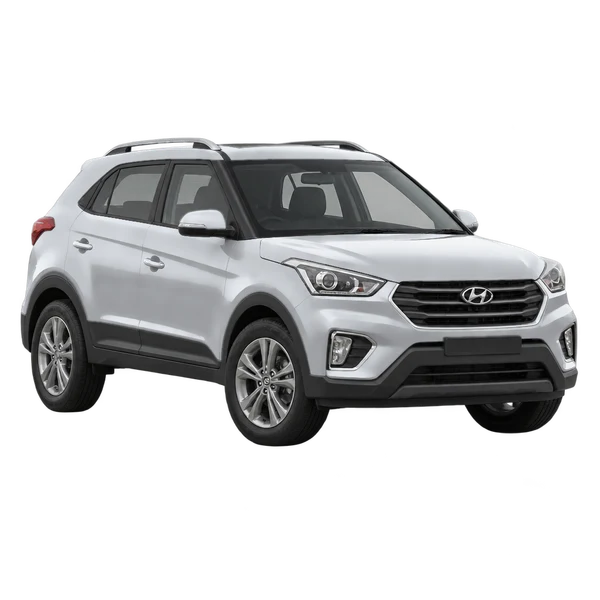 silver 2019 Hyundai Creta front three-quarter (facing left) view