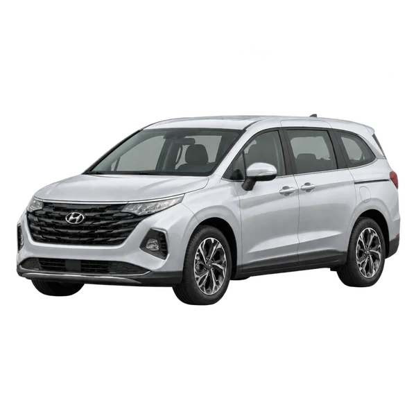 silver 2024 Hyundai Custin front three-quarter (facing left) view