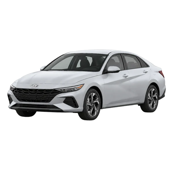 2027 HYUNDAI Elantra — Front three-quarter (facing left), silver