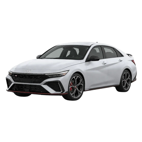 2027 HYUNDAI Elantra N — Front three-quarter (facing left), silver