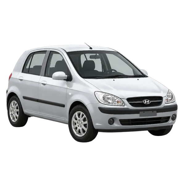 silver 2021 Hyundai Getz front three-quarter (facing left) view
