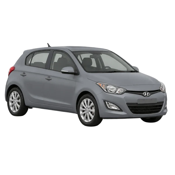 gray 2014 Hyundai I20 front three-quarter (facing left) view