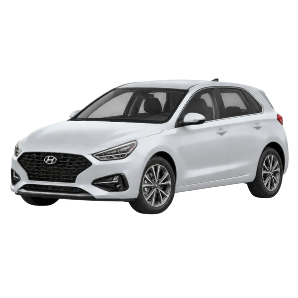 silver 2022 Hyundai I30 front three-quarter (facing left) view