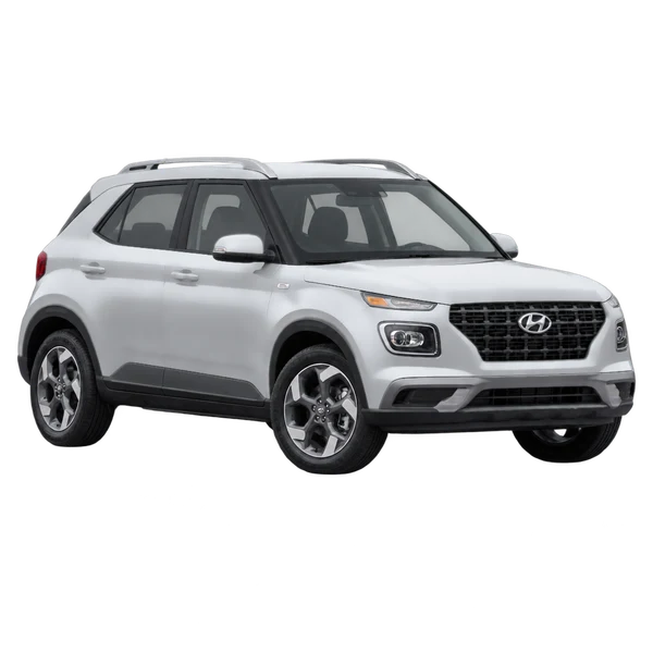 2027 HYUNDAI Venue — Front three-quarter (facing left), silver