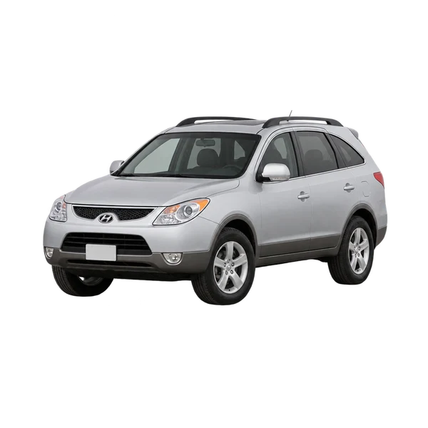 silver 2010 Hyundai Veracruz front three-quarter (facing left) view