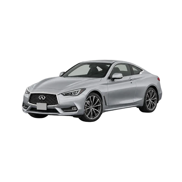 2022 INFINITI Q60 — Front three-quarter (facing left), silver