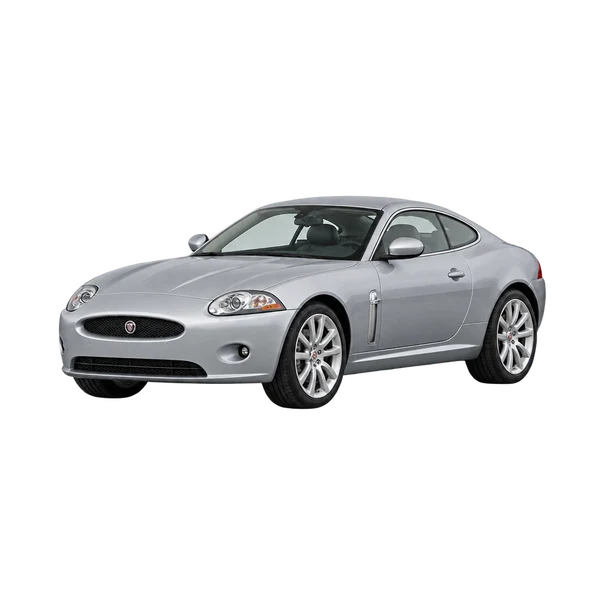silver 2009 Jaguar XK front three-quarter (facing left) view