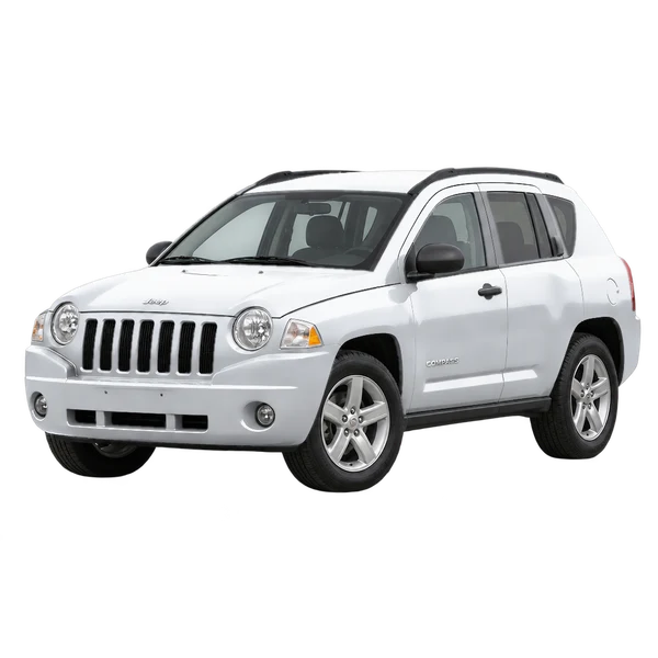 silver 2012 Jeep Compass front three-quarter (facing left) view