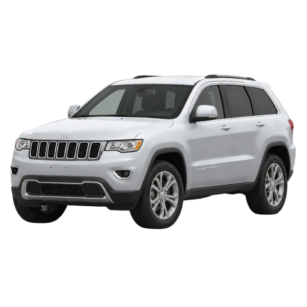 silver 2014 Jeep Grand Cherokee front three-quarter (facing left) view