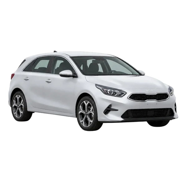 silver 2023 Kia Ceed front three-quarter (facing left) view