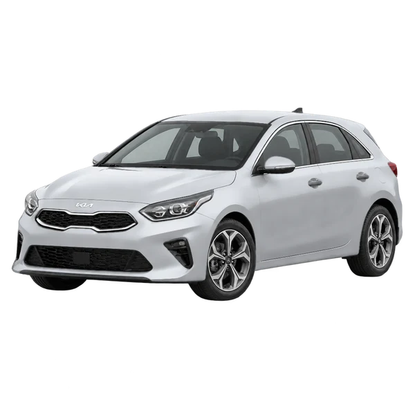 silver 2025 Kia Ceed front three-quarter (facing left) view