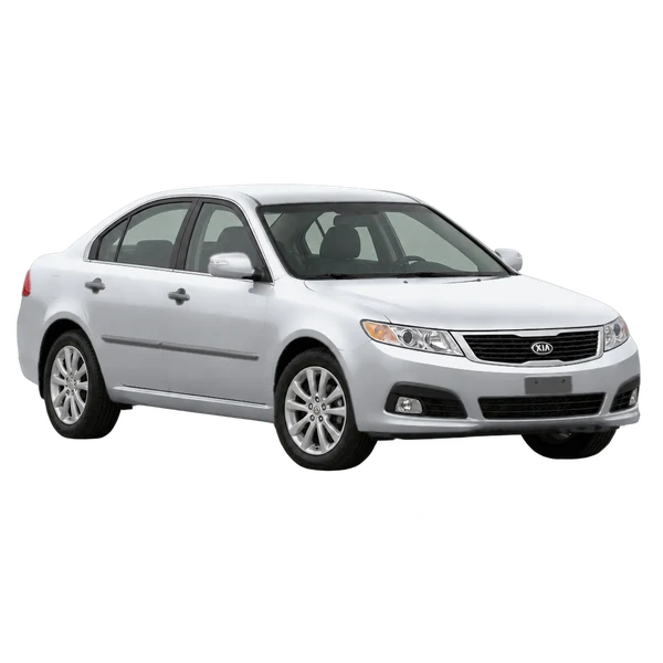silver 2010 Kia Magentis,optima,mg front three-quarter (facing left) view