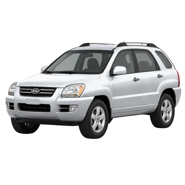 silver 2010 Kia Sportage front three-quarter (facing left) view