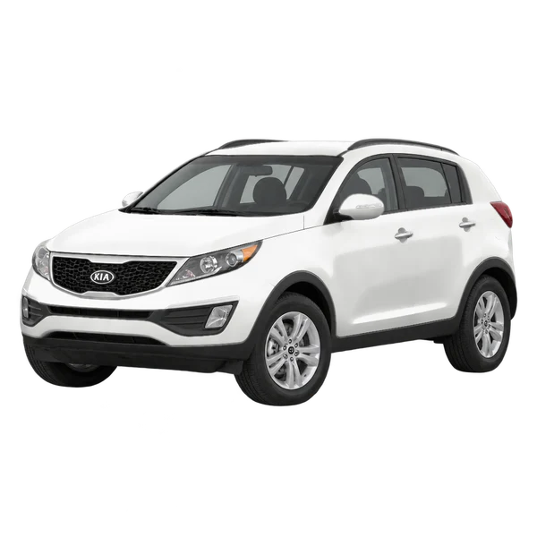 white 2011 Kia Sportage front three-quarter (facing left) view
