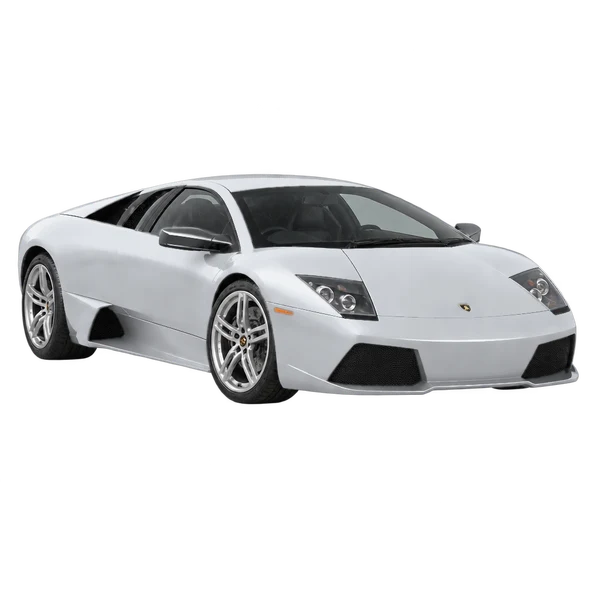 silver 2010 Lamborghini Murcielago front three-quarter (facing left) view