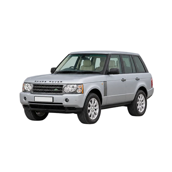 silver 2009 Land Rover Range Rover front three-quarter (facing left) view