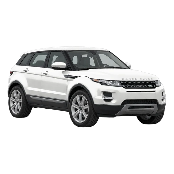 white 2014 Land Rover Range Rover Evoque front three-quarter (facing left) view
