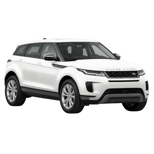 white 2022 Land Rover Range Rover Evoque front three-quarter (facing left) view