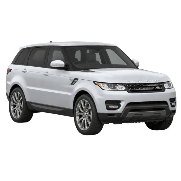 silver 2022 Land Rover Range Rover Sport front three-quarter (facing left) view