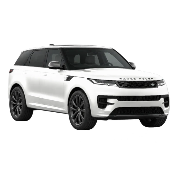 white 2024 Land Rover Range Rover Sport front three-quarter (facing left) view
