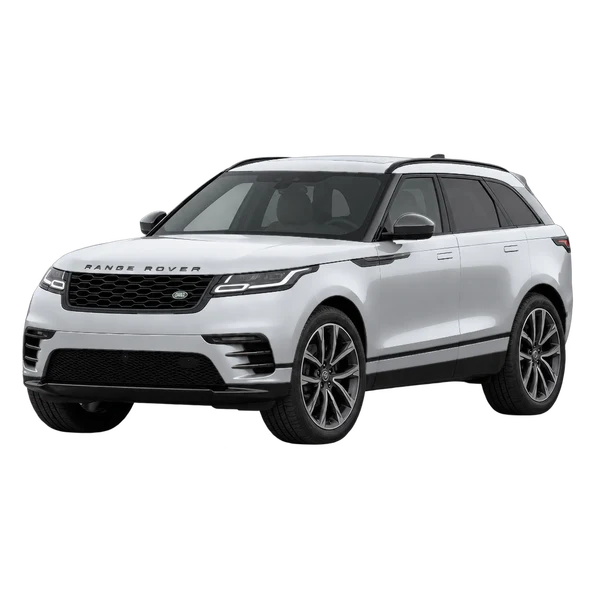 silver 2018 Land Rover Range Rover Velar front three-quarter (facing left) view