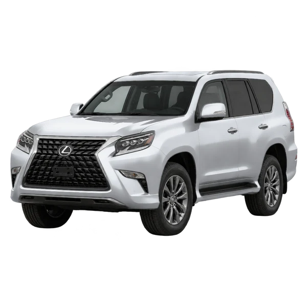 silver 2023 Lexus GX 460 front three-quarter (facing left) view