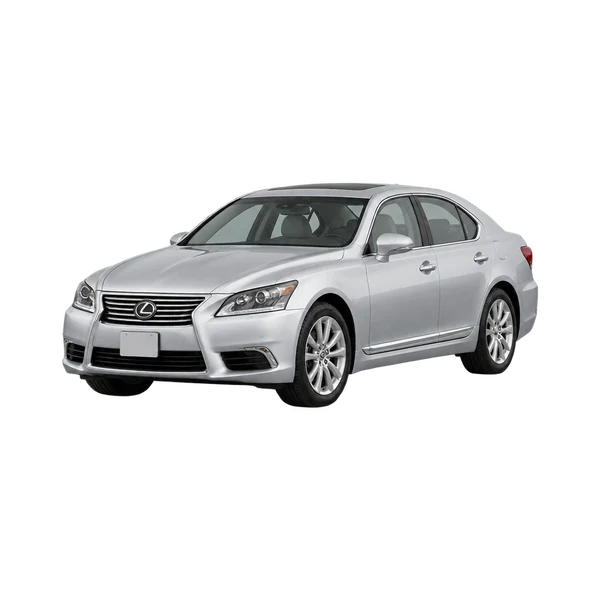 silver 2015 Lexus LS front three-quarter (facing left) view