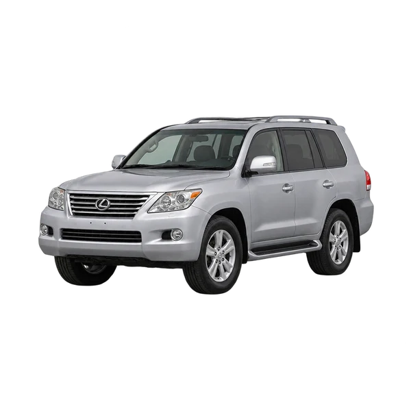 silver 2009 Lexus LX front three-quarter (facing left) view