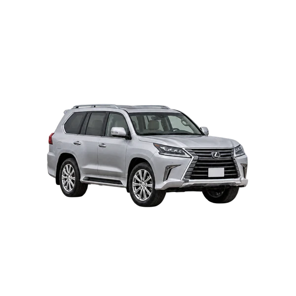 silver 2016 Lexus LX front three-quarter (facing left) view