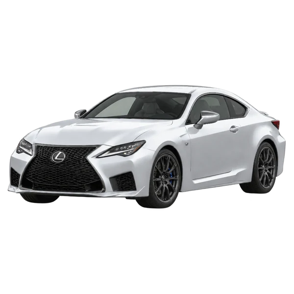 silver 2023 Lexus RC F front three-quarter (facing left) view