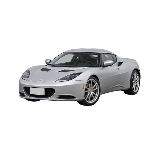 silver 2012 Lotus Evora front three-quarter (facing left) view