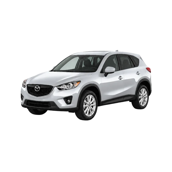 silver 2017 Mazda CX-5 front three-quarter (facing left) view